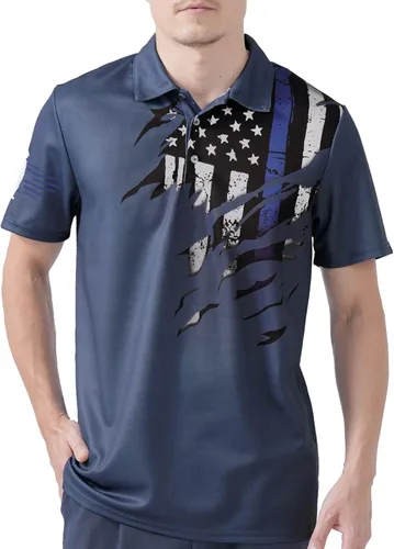 Vista 3 de PAGYMO Golf Shirts for Men Funny Golf Polos for Men Tropical Golf Shirts for Men Golf Gift