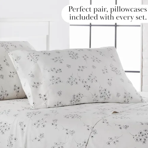 Vista 233 de Southshore Fine Living, Inc. Colección Winter Brush, juego de sábanas de 3 piezas para cama individual, sábana bajera con bolsillo profundo de 14