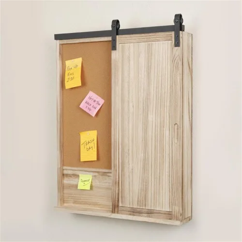 Vista 3 de OS - Organizador de pared de madera para muebles de hogar y oficina, color natural envejecido