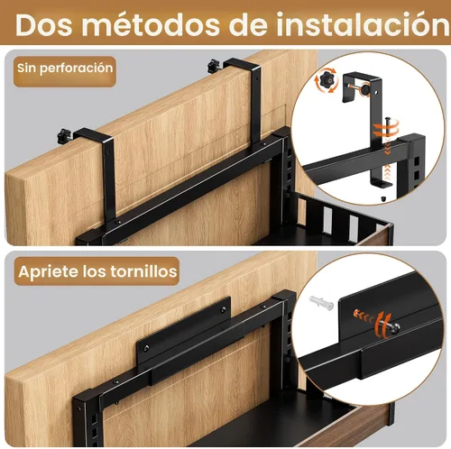 Vista 4 de POKIPO Organizador de despensa de 8 niveles sobre la puerta, 2 en 1 para montaje en pared o estante de especias colgante, estantes de condimentos