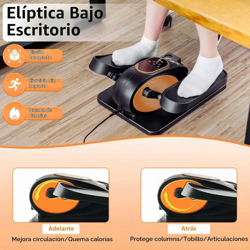 Vista 5 de Under Desk Elliptical Exercise Machine, Electric Leg Exerciser with 12 Speeds, Forward & Reverse Modes,Quiet Compact Seated Pedal Stepper Machine