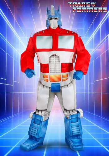 Vista 2 de Disfraz retro de Optimus Prime para adultos de talla grande