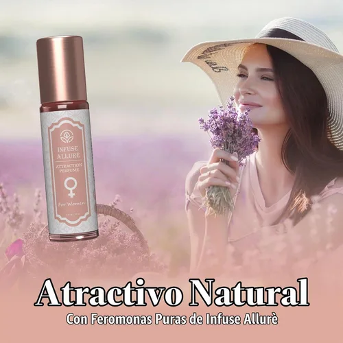 Vista 5 de Perfume de feromonas prémium para mujeres, 0.3 fl oz Long-lasting French perfume in jojoba oil infused with potent Androstenol and Androstenone