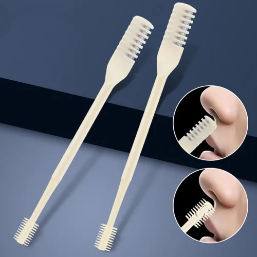Vista 6 de DonLeeving 6 piezas de cortadores nasales de pelo, 360 grados, rotación de 360 grados, recortador manual portátil de pelo de nariz para mujeres