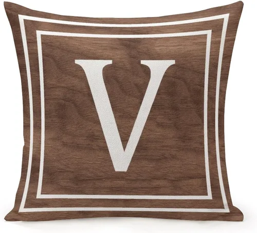 Vista 13 de Funda de almohada decorativa con diseño de letras blancas y monograma D, para sofá, dormitorio, automóvil, 16 x 16 pulgadas