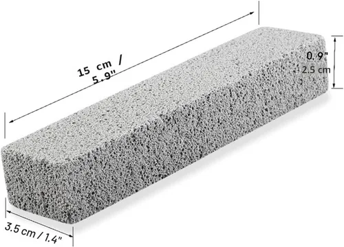 Vista 3 de Paquete de 6 piedras pómez para limpieza de inodoro, barra limpiadora para eliminar los anillos de agua dura, acumulación de calcio y óxido