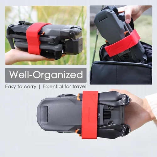 Vista 7 de XINANEE Soporte de hélice y cubierta de cardán para DJI Mavic 3 Pro Drone Accesorios - Tapa de lente Protector de sensor Soporte de correa