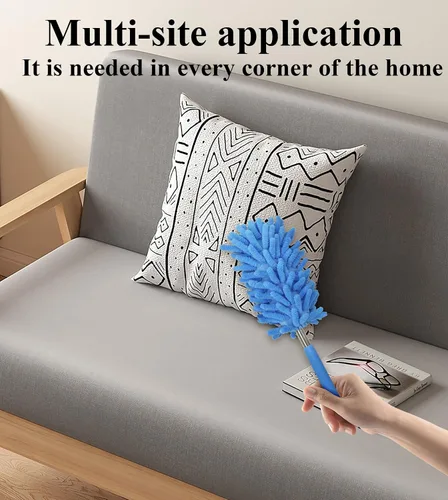 Vista 5 de Plumero de microfibra, plumero de mano de microfibra, herramienta de limpieza de microfibra lavable, plumeros extensibles para limpieza de oficina