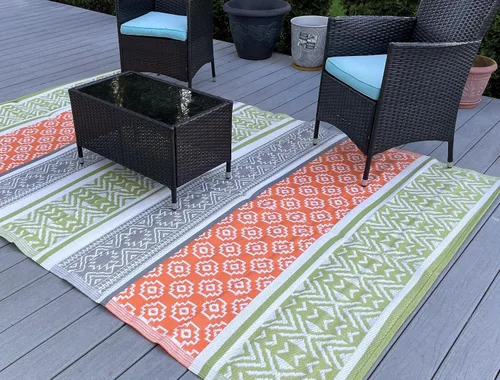 Vista 22 de Alfombras de patio al aire libre 6 x 9 pies (183 cm x 274 cm), multicolor 20270
