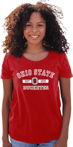 Vista 17 de Blue 84 NCAA - Camiseta con licencia oficial de la NCAA para mujer, color del equipo atlético