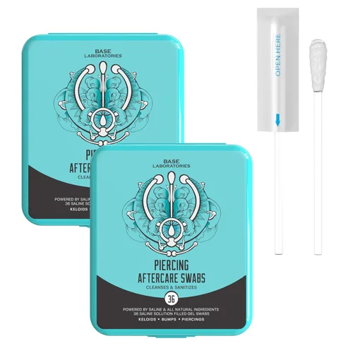 Vista 10 de Base Labs Gel Hisopos para Eliminación de Queloides y Protuberancias de Piercing Hisopos de Gel para el Cuidado Posterior al Piercing