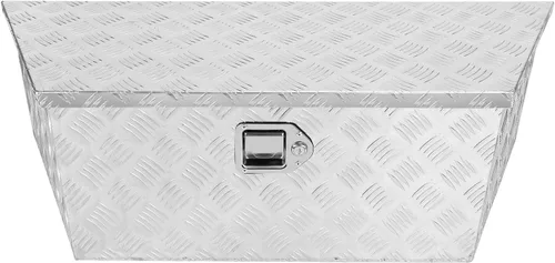 Vista 9 de Caja de herramientas de aluminio de 26 x 13.25 x 12 pulgadas, caja de herramientas con patrón de banda de rodadura de 5 barras, caja de herramientas