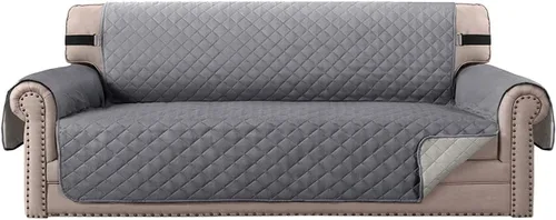Vista 23 de Funda impermeable para sofá biplaza, protector de sofá acolchado para sofá de 2 asientos, protector de muebles antideslizante para perros y mascotas