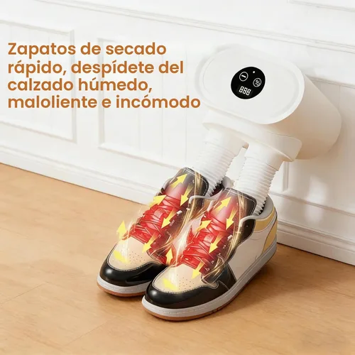 Vista 6 de Secador portátil multifuncional 3 en 1 para secadora de ropa, secadora de botas, con ajuste de tiempo, control remoto, lavandería, apartamentos, RV