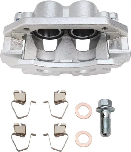 Vista 4 de Detroit Axle - Pastillas de Freno Delantero Izquierdo Reemplazo de Pinza de Disco para Dodge Ram 1500 Dakota Mitsubishi Raider - Juego de 3 piezas