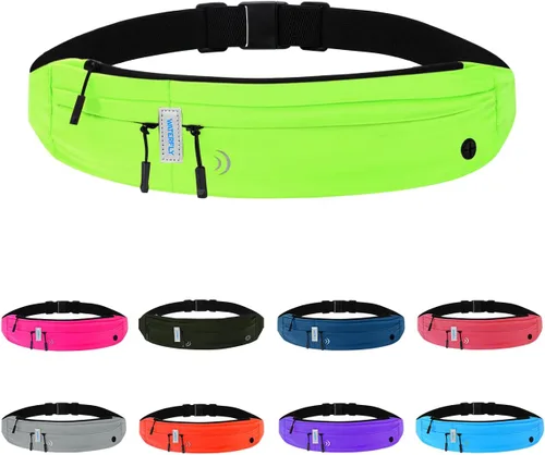 Vista 18 de WATERFLY Cinturón Riñonera para Correr: Paquete de Cintura para Corredor Maratón Jogging Deporte Ejercicio Fitness Soporte de Teléfono Cinturón