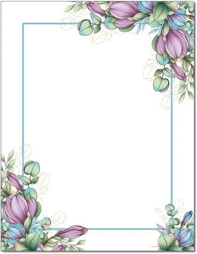 Vista 7 de Confetti Flowers - Papel para impresora láser y inyección de tinta con membrete, paquete de 25