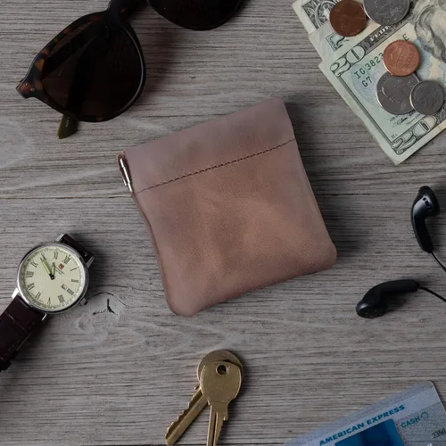 Vista 14 de Monedero clásico a presión, de cuero, para hombre de Nabobb, negro