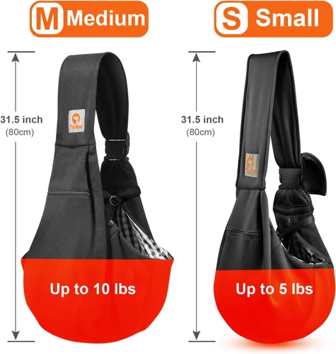 Vista 7 de TOMKAS - Transportador de perros estilo canguro para perros pequeños (negro, para mascotas de 2 a 7 libras)