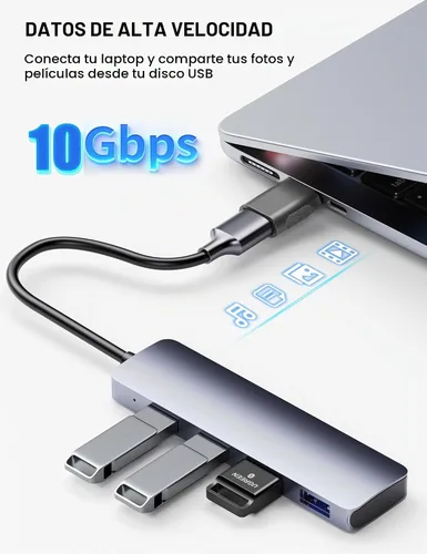 Vista 3 de Adaptador USB C (paquete de 4), conector tipo C macho a USB hembra, adaptador USB 3.0 hembra a Thunderbolt 4/3 compatible con MacBook Pro