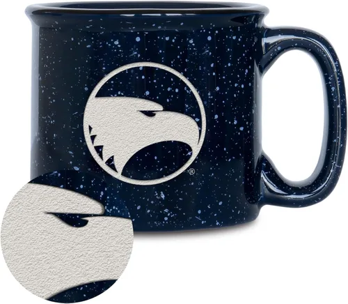 Vista 40 de Rico Industries NCAA Speckle 12oz Laser Engraved Campfire Mug