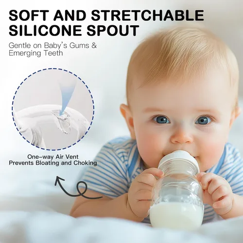 Vista 5 de Kit de conversión de vasos con boquilla para biberones anticólicos de Philips Avent, parte superior de popote suave y kit de transición con pajita