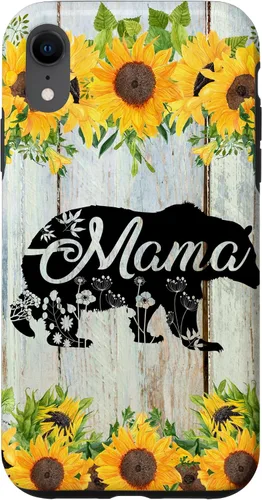 Vista 25 de Mama Bear Rustic Woodgrain Sunflowers Farmhouse Country Mom Case for iPhone 17