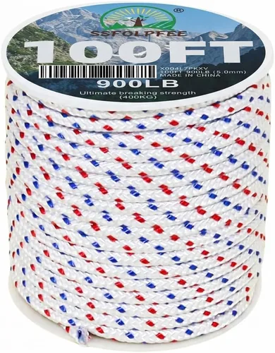 Vista 6 de Cuerda de arranque de retroceso de alta resistencia, 0.157 in × 100 pies, cable de tracción resistente para Briggs & Stratton, Honda, generador