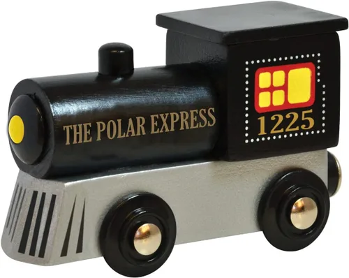 Vista 3 de MasterPieces The Polar Express Train – Juego de Motor y Furgón de Cola de Madera Edición de Coleccionista de 2 Piezas – Conexión Magnética