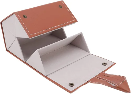 Vista 7 de TOPINCN Funda organizadora de lentes de sol múltiple para viajes, de cuero, para colgar en la pared