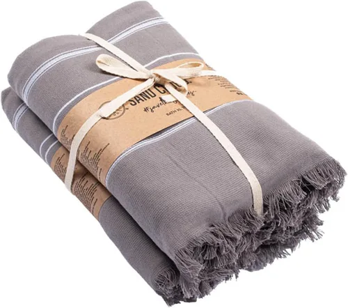 Vista 17 de Sand Cloud Toallas de baño turcas de 2 capas para baño, paquete de 2 Clásico - Gris