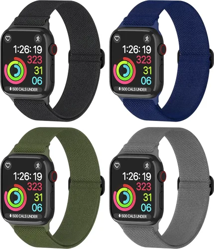 Vista 22 de Correas de nailon para Apple Watch unisex – iWatch 1/2/3/4/5/6/7/8/9/SE/Ultra 2 correas para 1.496 in/1.575 in/1.614 in/1.654 in/1.732 in/1.772