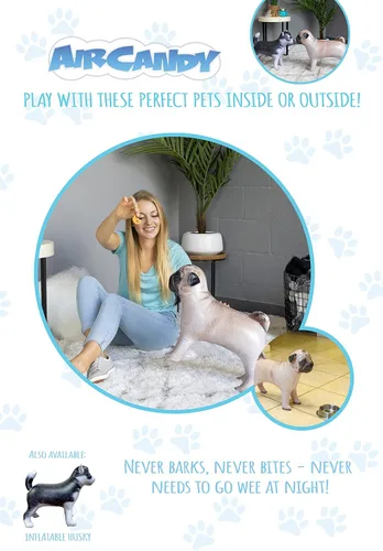 Vista 4 de AirCandy - Perro inflable - Pug la mascota perfecta. No hay necesidad de alimentar, solo llena de aire y amor