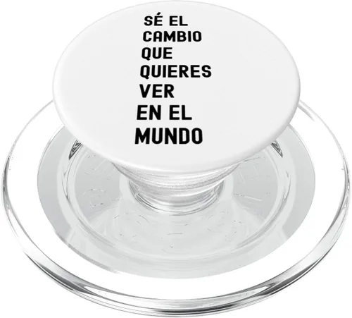 Vista 8 de Sé El Cambio Que Quieres Ver En El Mundo PopSockets Standard PopGrip