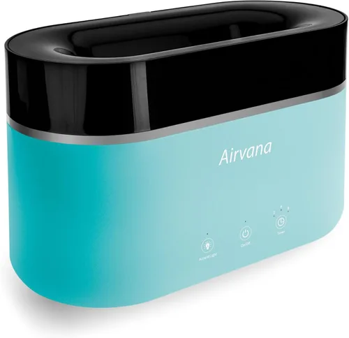 Vista 11 de AquaFlame Humidificador ultrasónico (0.75 litros) - Humidificador con tecnología de vibración con difusor de aceite esencial - Diseño de mesa
