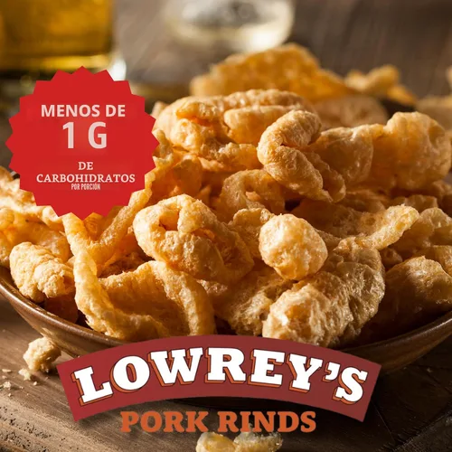 Vista 2 de Lowrey's Bacon Curls - Cortezas de cerdo para microondas (chicharrones), picantes y picantes, 1.75 onzas (paquete de 6) (el embalaje puede variar)