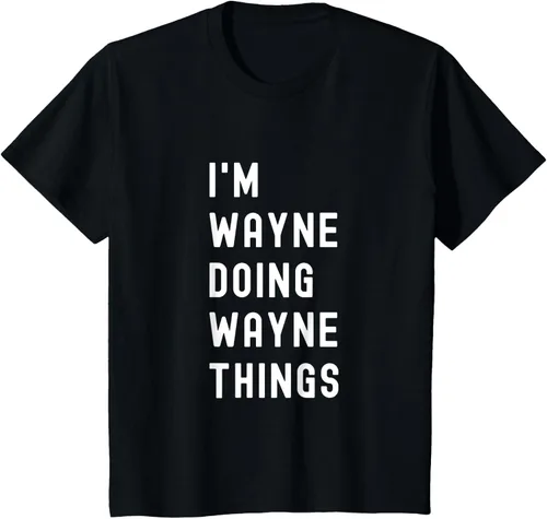 Vista 41 de Camiseta I'm Wayne Doing Wayne Things, Negro
