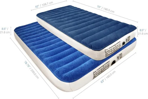 Vista 2 de Colchón de aire SoundAsleep con PVC ecológico y bomba de aire recargable