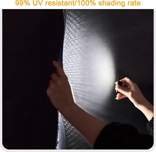 Vista 4 de Película de protección solar para ventana, barrera reflectante de calor radiante de doble cara, escudo de aislamiento térmico, película opaca total