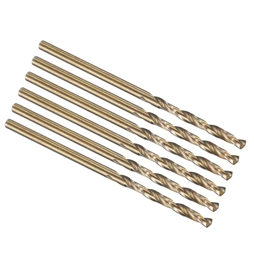 Vista 313 de PATIKIL Broca Jobber de 0.039 in, vástago recto M35 cobalto 5% acero de alta velocidad 135° acabado dorado para metal duro de acero inoxidable - 2