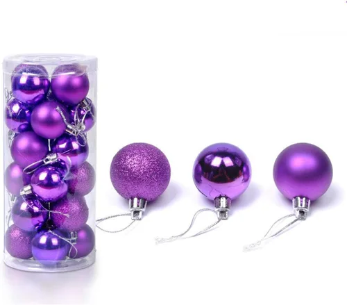 Vista 12 de Bola de árbol de Navidad de 1.181 in para colgar en casa, fiesta, adorno de árbol de Navidad, bola decorada, regalos para el Año Nuevo (negro)