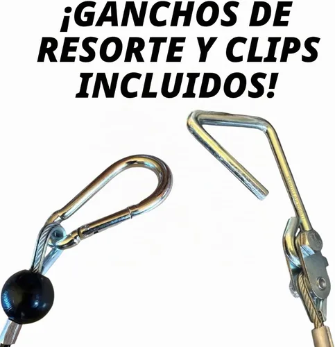 Vista 4 de TreadLife Fitness Cables de 43 pulgadas con conjunto de gancho (2 cables), repuesto para la mayoría de gimnasios Bowflex (par)