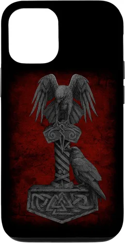 Vista 28 de Funda para iPhone 17 de Mjolnir Odín de la mitología vikinga nórdica de Thor