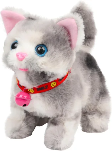 Vista 14 de Vaca Negra Caminando Animal de Peluche Hablando Moo de Peluche Ganado Eléctrico Interactivo Animado Juguetes de Peluche para Niñas Niños Cumpleaños