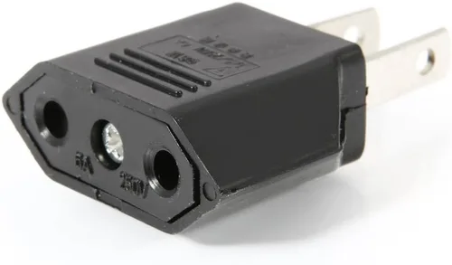 Vista 5 de ANRANK E-U1009618AK Convertidor de adaptador de enchufe de alimentación de viaje de Europa a EE. UU Paquete de 2