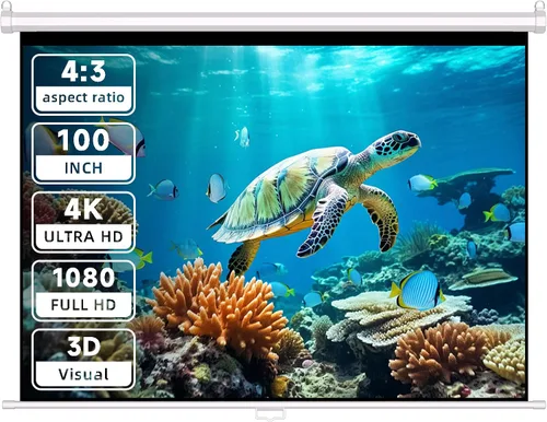 Vista 10 de Pantalla de Proyector para Exteriores con Trípode de Soporte, Pantalla de Proyector Portátil Desplegable para Interiores, Pantalla de Proyección