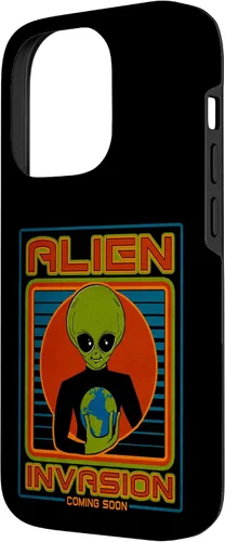 Vista 44 de Funda para iPhone 13 Pro Max Alien Invasion 1984 Tech Noir Distopía