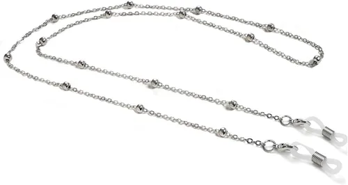 Vista 2 de LANG XUAN Cadenas de lentes de perlas para lentes de lectura, correa y cordones - Retenedor de gafas para mujer