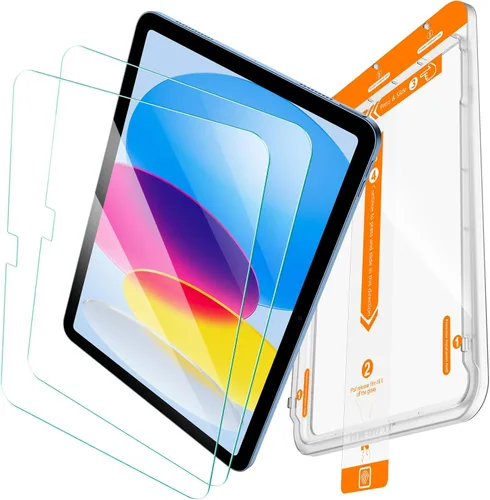 Vista 8 de Paquete de 2 protectores de pantalla para iPad Pro 10.5 Película de vidrio templado transparente resistente a los arañazos compatible con iPad Air