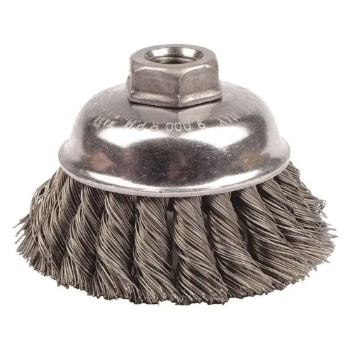 Vista 12 de Weiler 13286 Cepillo de alambre de alambre de una hilera de 2-3/4 pulgadas, relleno de acero de 0.020 pulgadas, tuerca UNC de 5/8"-11, fabricado